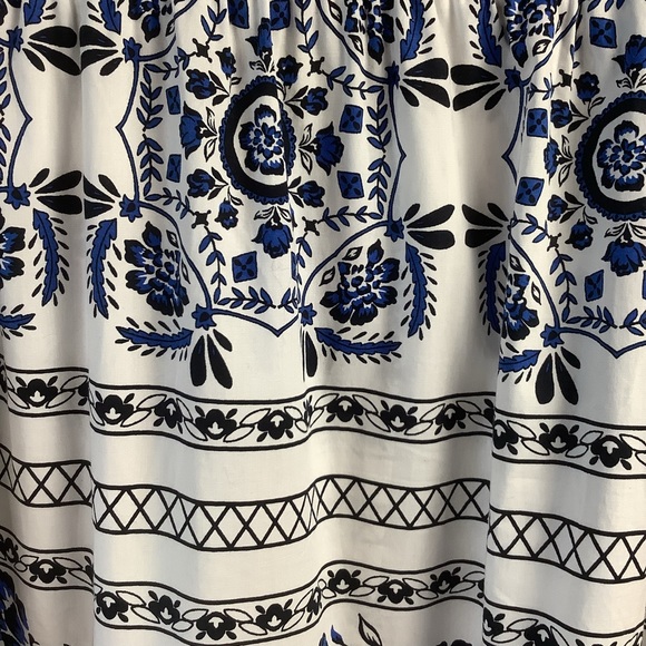 2/$40 LANE BRYANT 18-20 PLUS FIT Maxi Skirt White, Blues, & Black - Picture 5 of 9